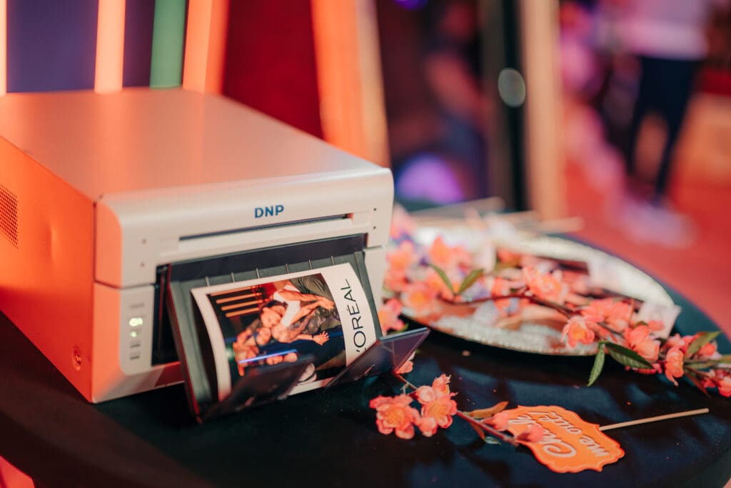 onze printer leveren mee met onze photobooth